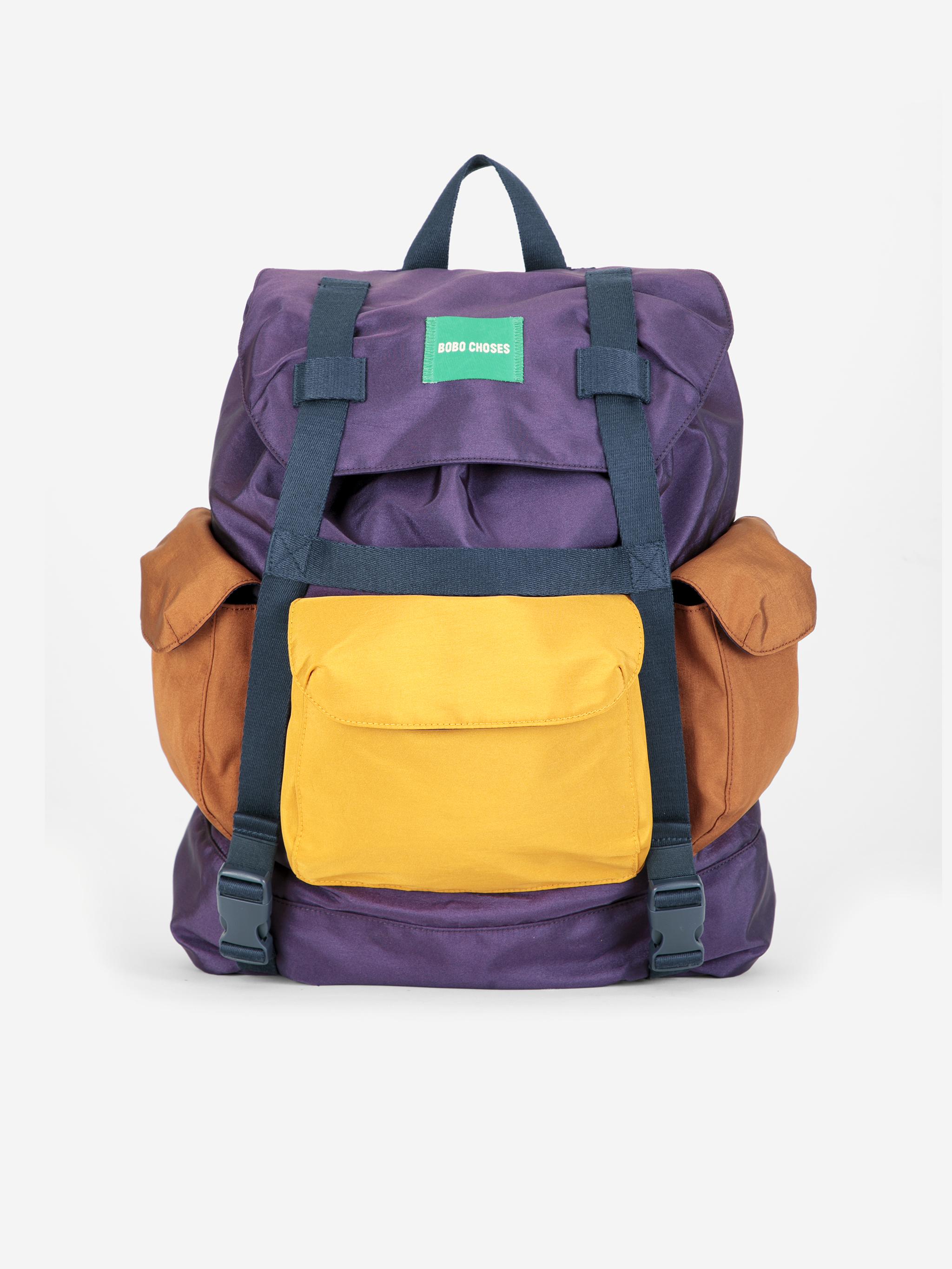Bobo Choses Colorblock Backback Unisex Rucksack Oldschool violett